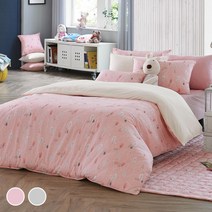 [키즈돔] [침대] 토끼숲 80수 순면 사계절이불 패드세트(베개커버+패드+매트세트) s/s