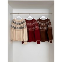 한블리 pick 눈꽃 노르딕 니트 Nordic style knit