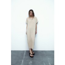 ZARA 자라 메탈 락스타일 뜨개질 튜닉 여자 여성 드레스 원피스