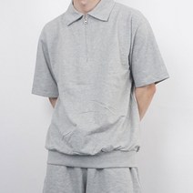 남자 여자 목안늘어나는티 비침없늰 흰티 카라 반집업 오버핏 반팔티