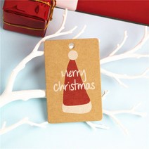 땡쓰몰 크리스마스 포장용품, 10매, 14.크리스마스 텍/03.크라프트6종/모자