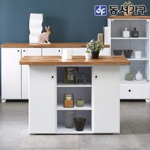 동서가구 소프 앤트 수납형 아일랜드 홈바 DJD031, 화이트