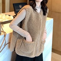 곽씨네슈퍼 여성 양털 뽀글이 조끼