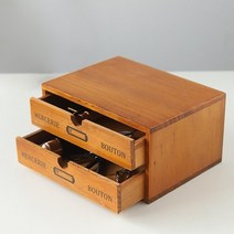 원목 소형 서랍장 빈티지 소품상자 작은 서랍 미니 케비넷 캐비넷, B703-4단