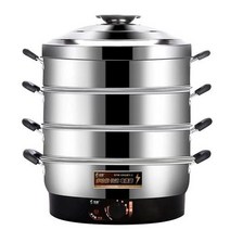 판매 10 육지 상업 전기 찜기 가정용 대용량 스테인리스 건조 방지 초대형 세 겹, [01] Special price 35CM