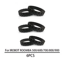 IROBOT ROOMBA 휠 시리즈 500 600 700 800 및 900 미끄럼 방지 훌륭한 접착력과 조립 타이어 스킨., [03] 6pcs