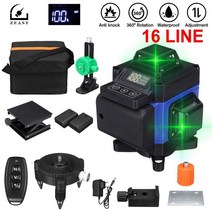 레이저수평기 큐브 줄자 레벨기 측량 오토 삼각대 zeast 16 라인 레벨(2x6000mah 배터리 포함) 4d 강력한 녹색 조명 원격 제어 수평 수직 셀프 레벨링 시스템, 삼각대만 조정