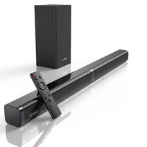 사운드바벽걸이 크리에이티브스피커 5.1채널 ultimea 100w tv soundbar 2.1 블루투스 스피커 5.0 홈 시어터 사운드 시스템 3d 서라운드 사운드 바 서브우퍼, 타피오 v, jp 플러그