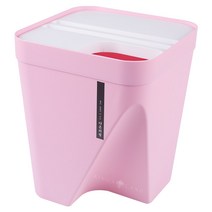 다온리빙 다용도 정리함 소형 쓰레기통 사무용품 청소용품 분리수거함 사무실 분리수거, 핑크B