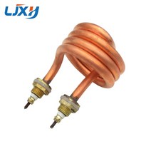 돼지꼬리 나선형 전기 온수기 보일러 농장 업소 산업용 ac 220v380v 동관 증류기용 발열체 2500w3000w4500w 물 가열 파이프 가열 부품, 380v 구리, 4500w 80mm m16