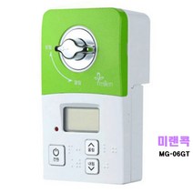 미랜콕 가스타이머 가스 경보기 자동차단기 MG-GT06 검정, 그린
