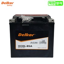 할리 투어링 델코 AGM 배터리 YIX30L-BS 12V30A STX30L 무료충전, 충전발송, 1개