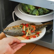 ST 오븐받침대 장갑이 필요없는 전자레인지 오븐 용기받침대 2단 회전판, 단품