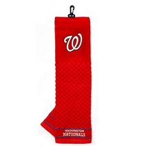 미국발송 Team Golf MLB 샌디에고 파드리스 자수 골프 타월 체크 무늬 스크러버 디자인 자수 로고 화이트, Washington Nationals