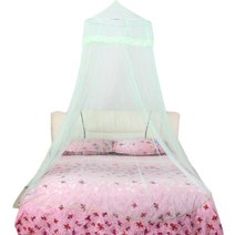 레이스 침대 모기장 메쉬 닫집 공주 라운드 돔 침구 그물, 초록