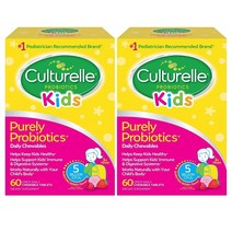 Culturelle Kids Purely Probiotics Chewables 컬처렐 키즈 퓨얼리 프로바이오틱스 츄어블 베리맛 60정 2팩