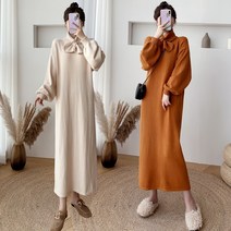 봄 반 니트 박시 임산부 원피스