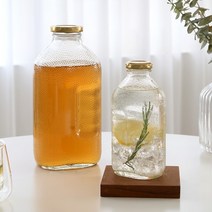 델몬트 유리병 500ml 훼미리 쥬스 레트로 보리차물병, 180ml