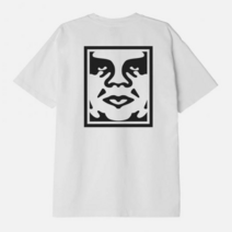 오베이 오베이 (166913439) 볼드 아이콘 헤비웨이트 박스 반팔티 WHITE