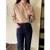 코지 언블리버블 더블버튼 디테일 엣지 블라우스