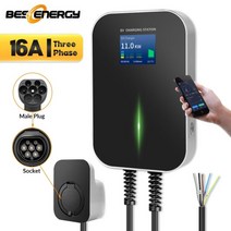 전기차충전기 전기차충전 evse wallbox ev type2 충 자동차 스테이션 유형 2 소켓 16a 3상 11kw iec 62196-2 app wifi rfid 제어, 협력사