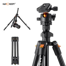 유투버 휴대폰 삼각대 kampf concept 카메라 삼각대 스탠드 알루미늄 합금 160cm 8kg 페이로드 로우 앵글 사진 삼각대 휴대용 가방 dslr 카메라, 협력사