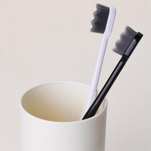 고급 초미세모 만이천모 와이퍼 칫솔 케이스포함, 컬러-블랙