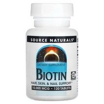 소스 내추럴 비오틴 10 000mcg 120정, 10000mcg