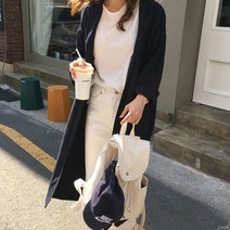 여자 간절기 봄 로브스타일 셔츠 허리스트링 루즈핏