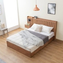 리버퍼니쳐 이레인 호텔식 Q 원목침대+협탁1+독립매트 RH0321, 네추럴