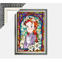 500피스 애니메이션 직소퍼즐 빨강머리앤 백합과 앤 HS201566, 액자세트, 퍼즐+매트블랙