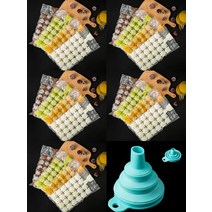 아이스팩 51pcs 얼음 만들기 가방 일회용 투명 셀프 씰링 아이스 큐브 트레이 금형 빠른 냉동 주방 가제트, [01] 20 Bags and 1 funnel