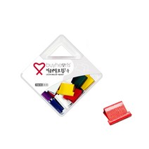 바이하츠 칼라 날크립 (중)/약 24개입 제철40매 나이스러 날클립기 날크립기 문서철 서류지철기 오피스용품