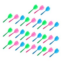 다트 세트 2BA (4.5mm) 스레드 다트 용 비행 및 샤프트 30 개, 02 Pink Blue Green