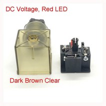 10 개/몫 다이오드 라인 소켓 플러그 밸브 솔레노이드 코일 커넥터 레드 Led 표시기 DC, RED LED _DC VOLTAGE | White Cl