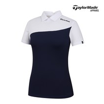 [테일러메이드]여성 메쉬 배색 카라 반팔티셔츠 TWTYJ6921-915