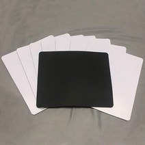 승화 전송 열 프레스 인쇄 공예를위한 10pcs 빈 마우스 패드, 하나, 검정, 흰색, 01 Black white