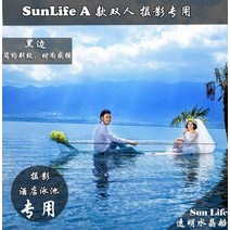 제주 도 감성 투명 카약 플라스틱 이동식 배 저수지, C.더블투명(보트+패들1개)