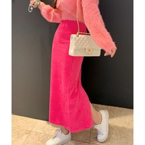 [미라클스타일] 골덴 밴딩 뒷트임 롱 스커트 4컬러