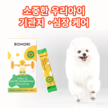 강아지 기관지 심장케어 애견 포뮬러 브로멜라인 불순물 배출 심장 에너지 코엔자임Q10 기관지 수분 코팅막 협착증 호흡기 애견보호, 2박스, (10g x 15포)
