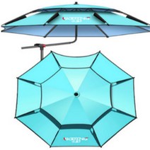 특대형 민물 360도 각도조절 휴대용 캠핑 낚시 파라솔 그늘막 2.6M 2.4M 2.2M, 레이크블루 2.0M