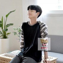 티셔츠_밀리터리_7부_티_래글런_5colors_카모 346F