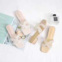 여성 자수 슬리퍼