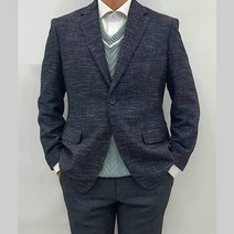 가르시아 가을 겨울 기본핏 네이비그레이 빅사이즈 남자 콤비 자켓 정장 마이 블레이져