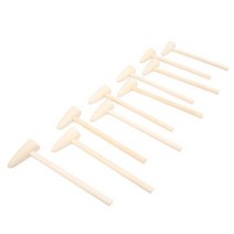 플랫 헤드 완구와 아이들을위한 행성 케이크 망치에 대한 10PCS 솔리드 우드 미니 해머, 10pcs 13.5cm