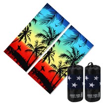 여름철 필수 일반형 패션비치타월 보관파우치 2P세트, 16_붉은노을처럼세트 1+1