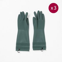 [JAJU/자주] 자주 쓰는 고무장갑 3P_36cm_다크그린, 3개