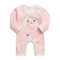 그린베베 봄가을용 신생아 퓨어곰 양면 배냇우주복