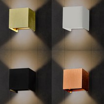 데이온 LED 8W 모던사각 벽등 (링벽등) 빛각도 조절, 블랙 전구색 3000K