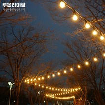 스트링 라이트 캠핑 루프탑 파티 야외 조명 10M 15M 20M 30M 51M 101M 10구 15구 20구 30구 50구 100구, 2. 스트링라이트 10M 10구